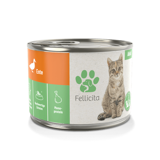 Fellicita - Eend Puur - Premium Katten Natvoer 200 g